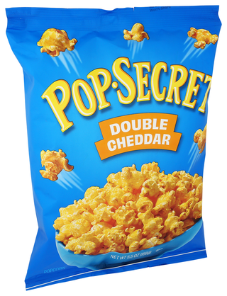 Popsecret Popcorn Rte Dbl Cheddar - Left - Front
