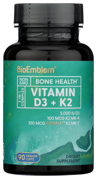 Bioemblem Vitamin D3 K2 - No Plunge - Front