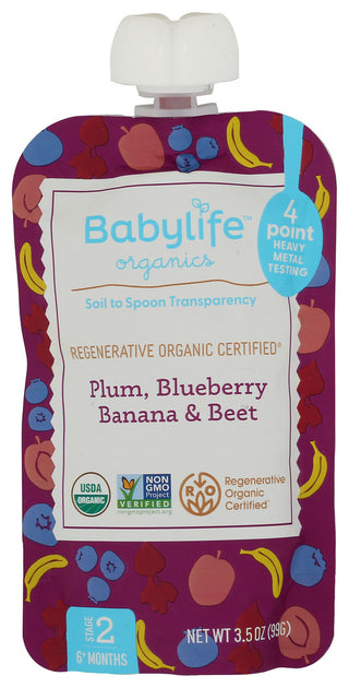 Babylife Pouch Plm Blbry Ban Beet - No Plunge - Front