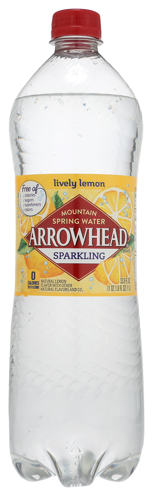 Arrowhead Water Sparklng Water Lemon - No Plunge - Front