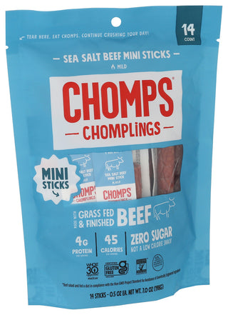 Chomps Chomplings Ss Beef 14pk - Left - Front