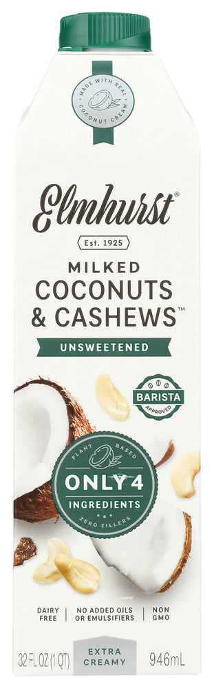 Elmhurst Cashew Coconut Unswtened - No Plunge - Front