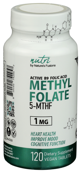 Nutri Methylfolate 5mthf 1mg - Left - Front