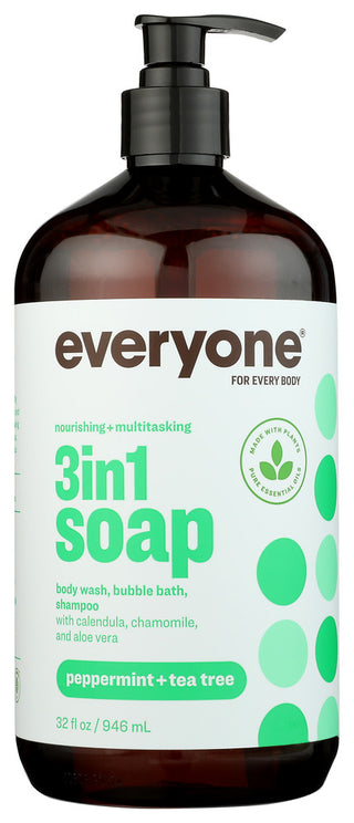 Everyone Soap Peppermint Tea Tree - No Plunge - Front