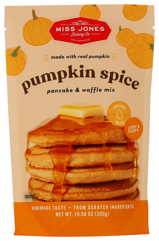 Miss Jones Baking Co Pancake Mix Pumpkin Spce - No Plunge - Front