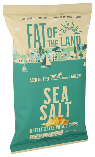 Fat Of The Land Chips Sea Salt Ktl Tlw - Left - Front