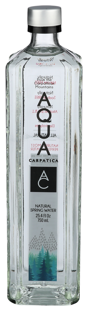 AQUA CARPATICA NATURAL SPRING WATER, 25.24 OZ. - Centre - Front