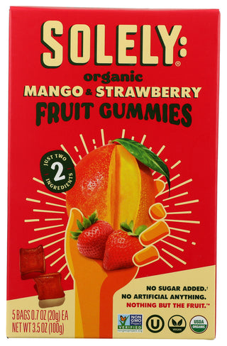 Solely Gummies Fruit Mngo Strbr - No Plunge - Front