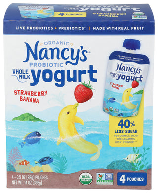 Nancys Yogurt Wh Stwbry Ban Org - Centre - Front