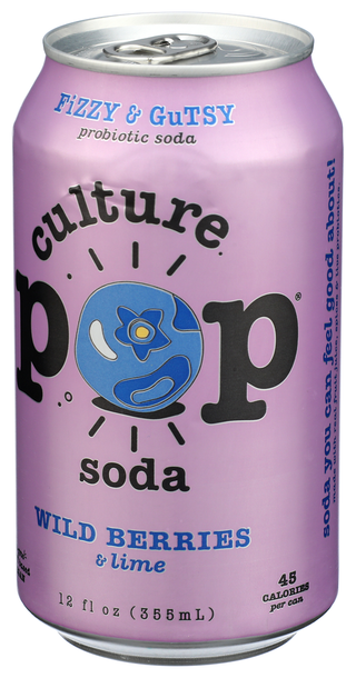 Culture Pop Soda Probiotic Wild Berry - Right - Front