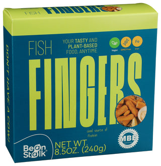 Beanstalk Brands Fish Fingers Plant Based - Left - Front