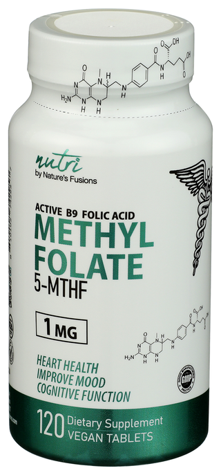 Nutri Methylfolate 5mthf 1mg - Right - Front