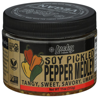 Lucky Soy Pickled Pepper Medley - Left - Front
