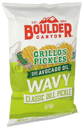 Boulder Canyon Chips Wavy Dill Pickl Gf - Left - Front