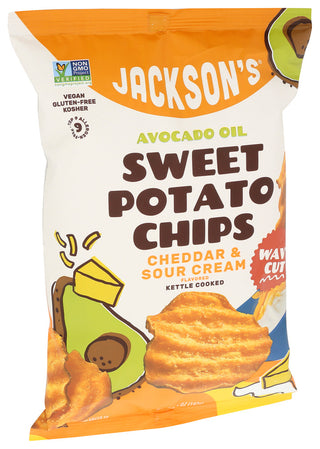 Jacksons Chips Chips Wvy Chd Sr Crm Avc - Left - Front