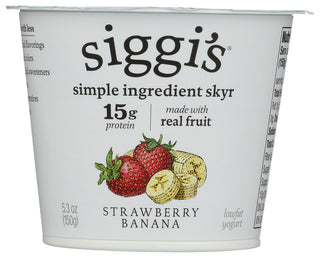 Siggis Yogurt Lf Strwbry Banana - No Plunge - Front