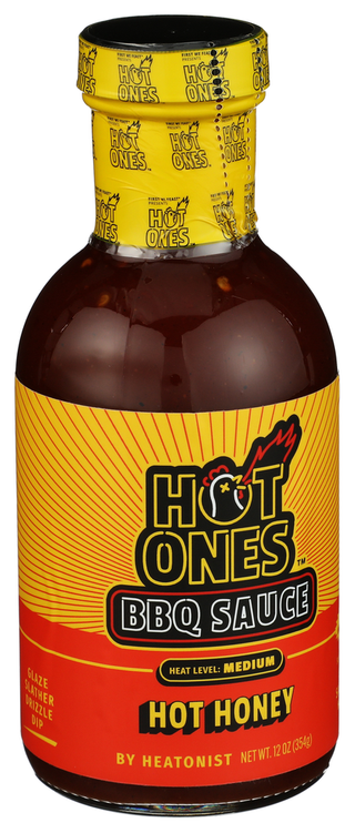 Hot Ones Sauce Bbq Hot Honey - Left - Front