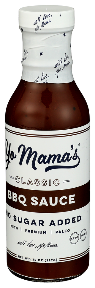 Yo Mamas Foods Sauce Bbq Classic - Right - Front