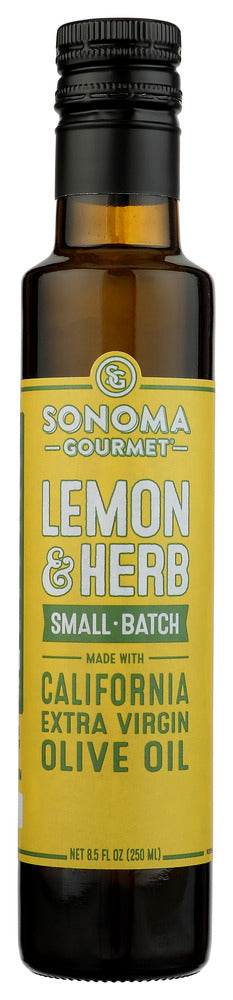 Sonoma Gourmet Oil Olv Xvrgn Lemon Herb - No Plunge - Front