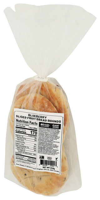 Kehe White Label Bread Rnd Bluebry Clr Bg - Right - Front