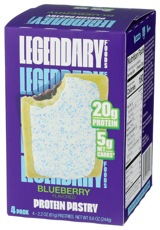 Legendary Foods Pastry Prtn Bluebrry 4pk - Right - Front