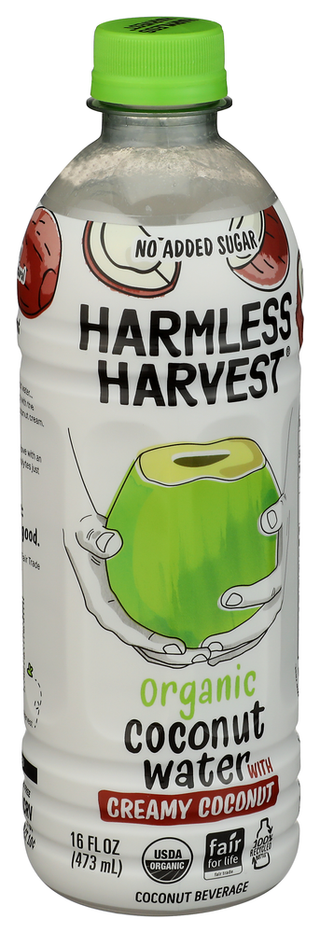 Harmless Harvest Coconut Watr W Crmy Ccnt - Left - Front