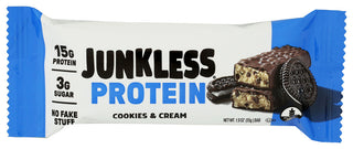 Junkless Bar Prtn Cookies N Cream - No Plunge - Front