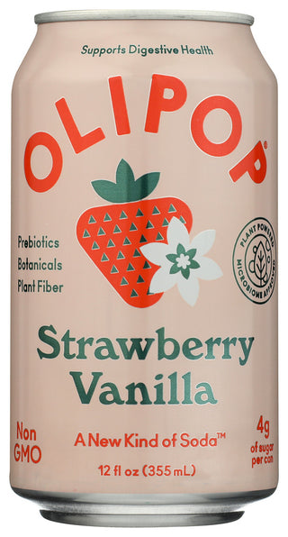 Olipop Soda Preb Strwbr Vanilla - No Plunge - Front