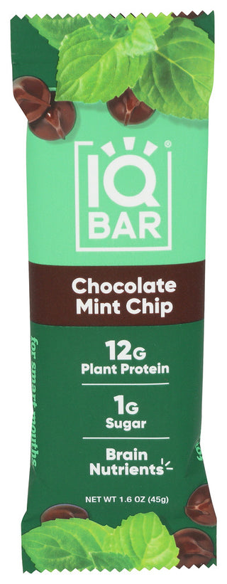 Iq Bar Bar Chocolate Chip Mint - Centre - Front