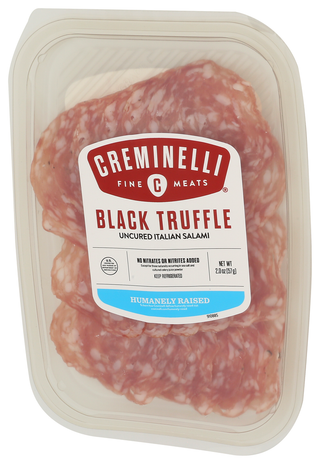 Creminelli Fine Meats Salami Blk Truffle Sliced - Right - Front