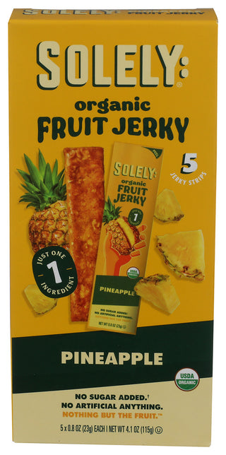 Solely Fruit Jerky Pineaple 5pc - Centre - Front
