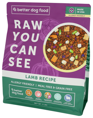 A Better Treat Dog Food Allergy Lamb - Right - Front
