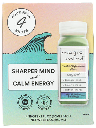 Magic Mind Shot Mental Perfrmnc 4pk - No Plunge - Front
