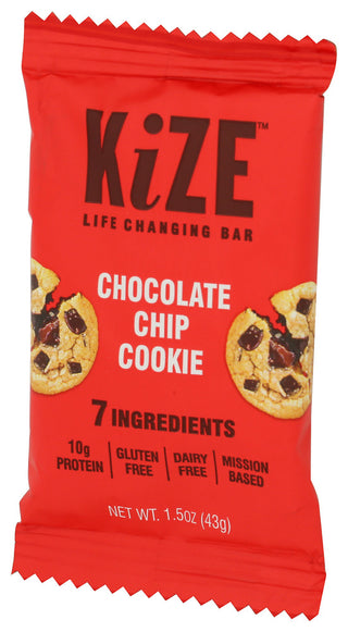 Kize Bar Choc Chip Cookie - Right - Front