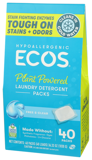Ecos Laundry Pack Freeclr 40pk - Right - Front