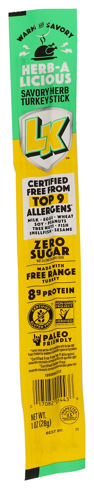 Lorissas Kitchen Turkey Sticks Svry Herb - Left - Front
