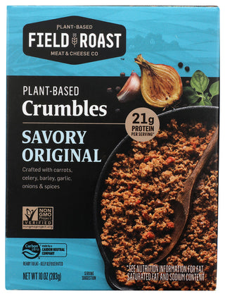 Field Roast Meat Crumbles Orig Savry - No Plunge - Front
