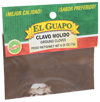 EL GUAPO GROUND CLOVES, 0.25 OZ. - Left - Front