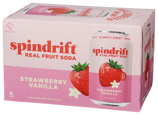 Spindrift Soda Strawberry Van 6pk - Right - Front