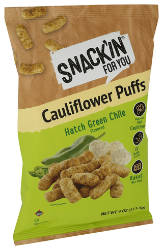 Snackin For You Puffs Clflwr Green Chili - Left - Front
