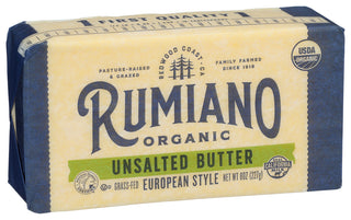 Rumiano Family Butter Unsalted Org - Left - Front