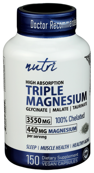 Nutri Magnesium 440mg 3x - Left - Front