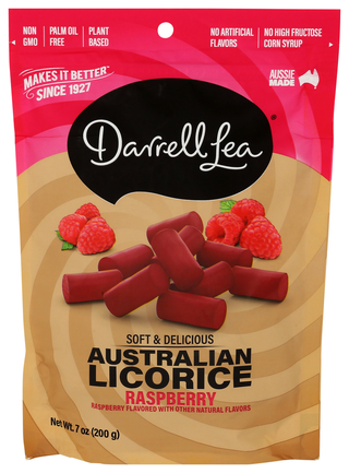 Darrell Lea Licorice Raspberry - Centre - Front