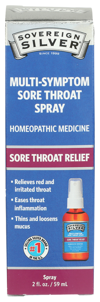 Sovereign Silver Throat Relief Spray - Centre - Front