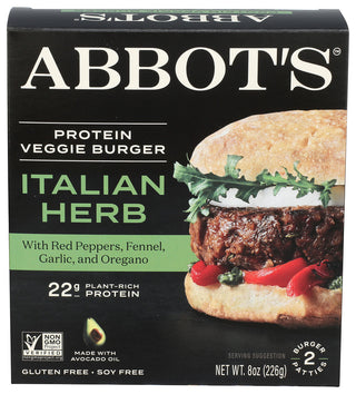 Abbots Butcher Burger Vegie Italian Hrb - Centre - Front