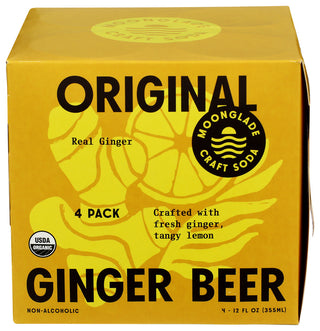Moonglade Craft Soda Soda Ginger Beer Org 4pk - Centre - Front