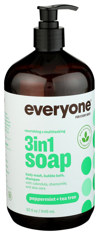Everyone Soap Peppermint Tea Tree - Left - Front