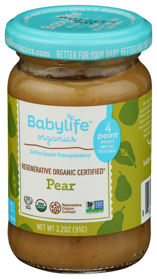 Babylife Jars Baby Food Pear - Right - Front