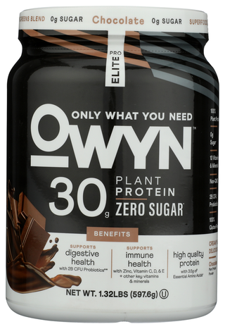 Owyn Protein Elite Chocolate - No Plunge - Front