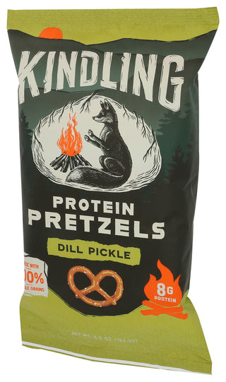 Kindling Snacks Pretzels Prtn Dill Pckle - Right - Front